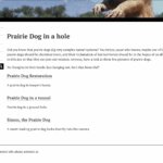 A screenshots of page on Omeka dedicated to Prairie Dogs
